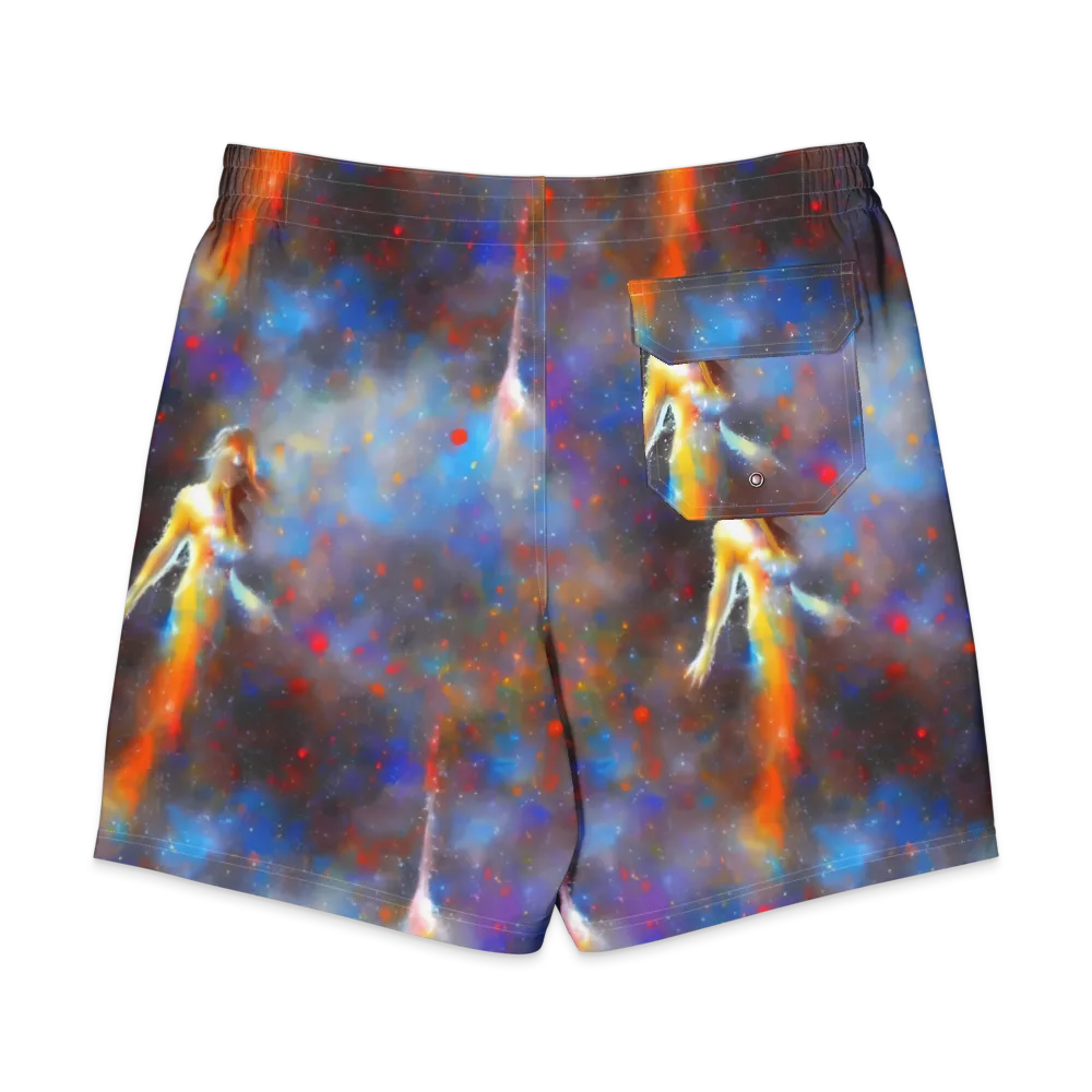 Impressionist Drift on Men's Board Shorts — Back