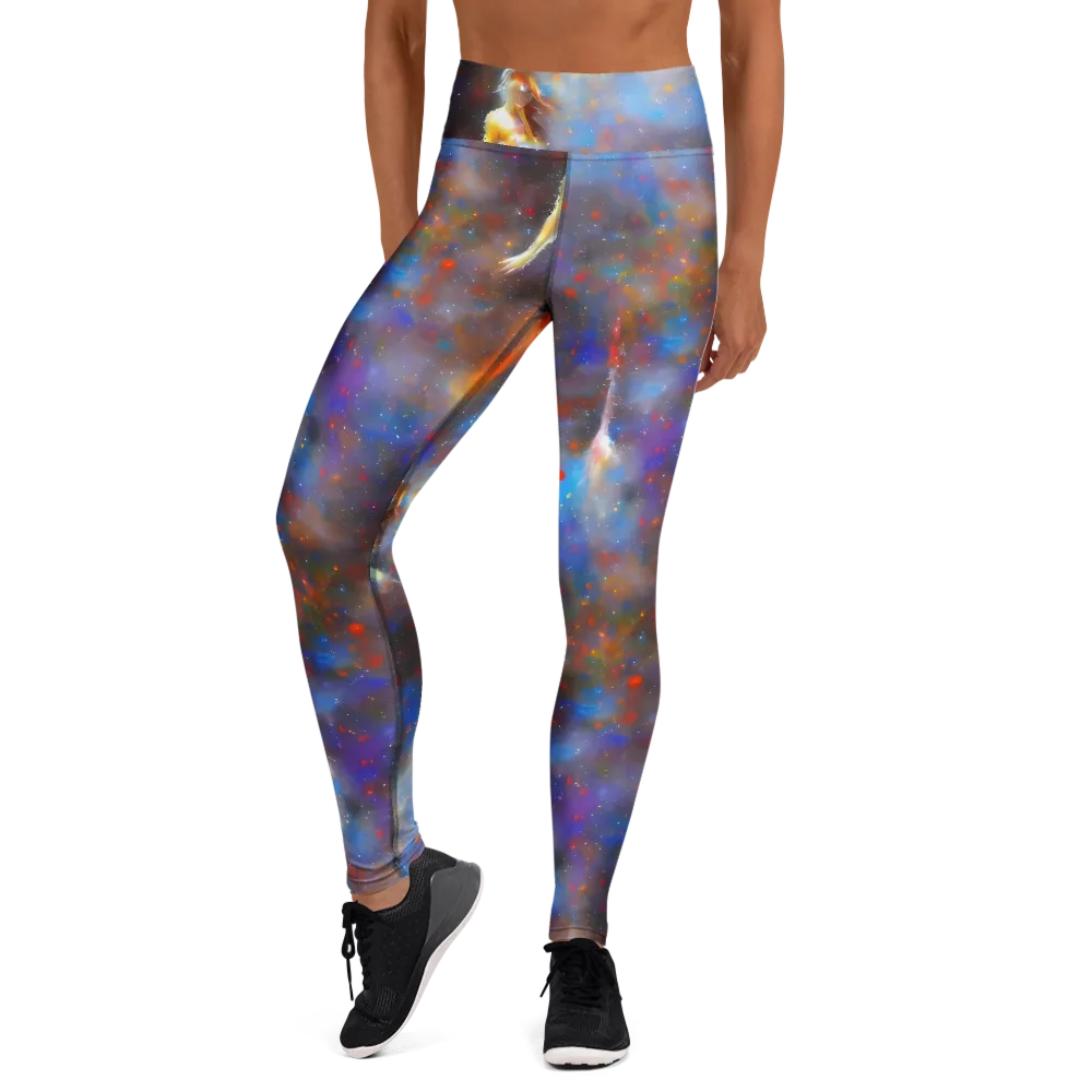 Impressionist Drift on Yoga Leggings — Front