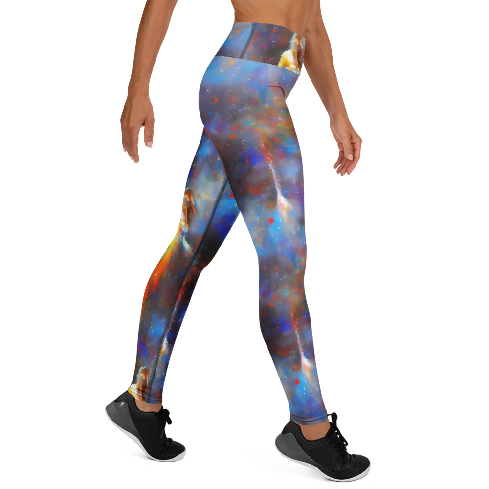 Impressionist Drift on Yoga Leggings — Right