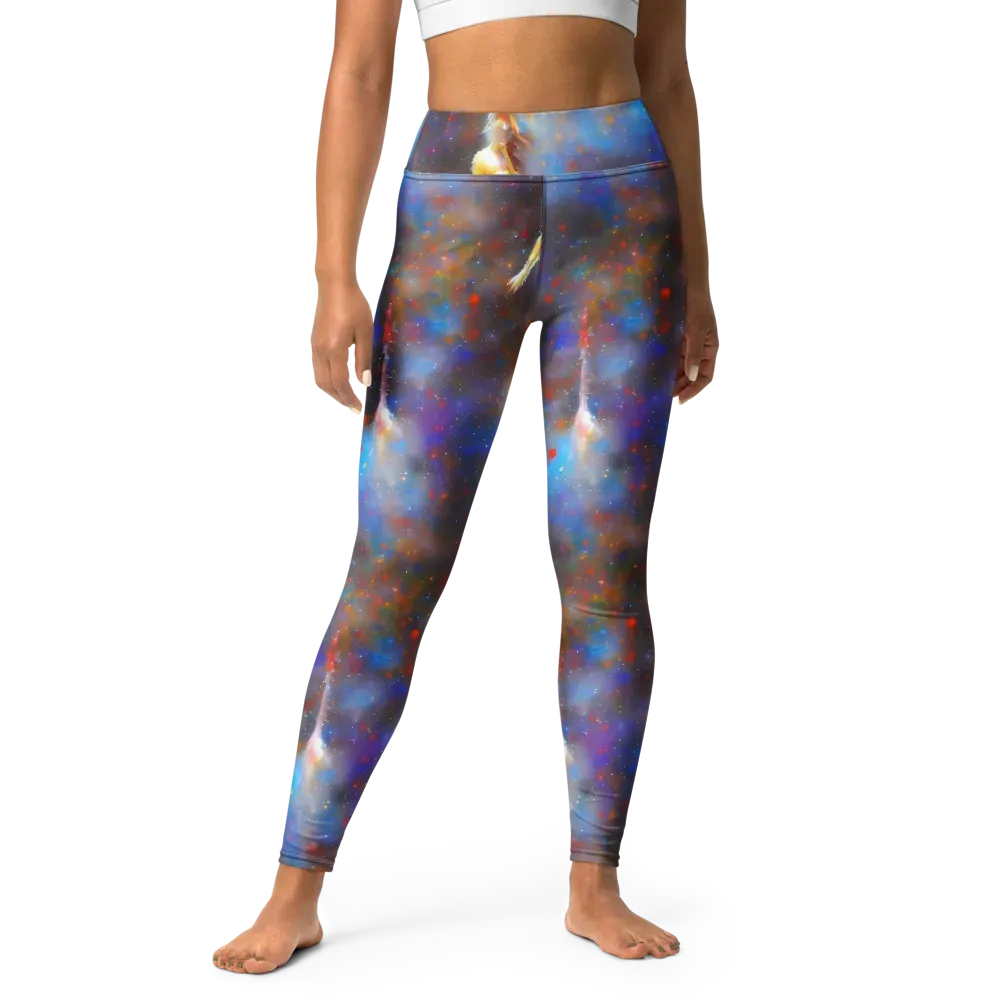 Impressionist Drift on Yoga Leggings — Front