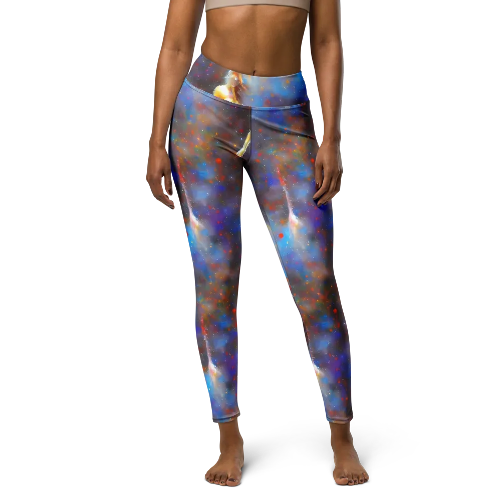 Impressionist Drift on Yoga Leggings — Front