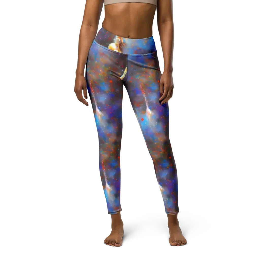 Impressionist Drift on Yoga Leggings — Front