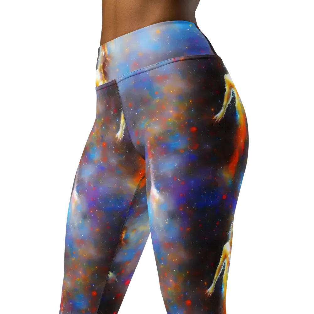 Impressionist Drift on Yoga Leggings — Left Front