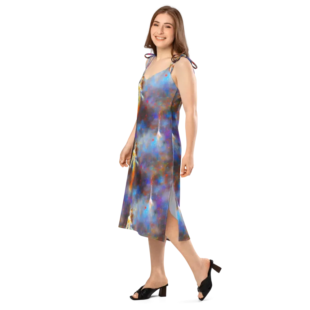 Impressionist Drift on Slip Dress — Left Front