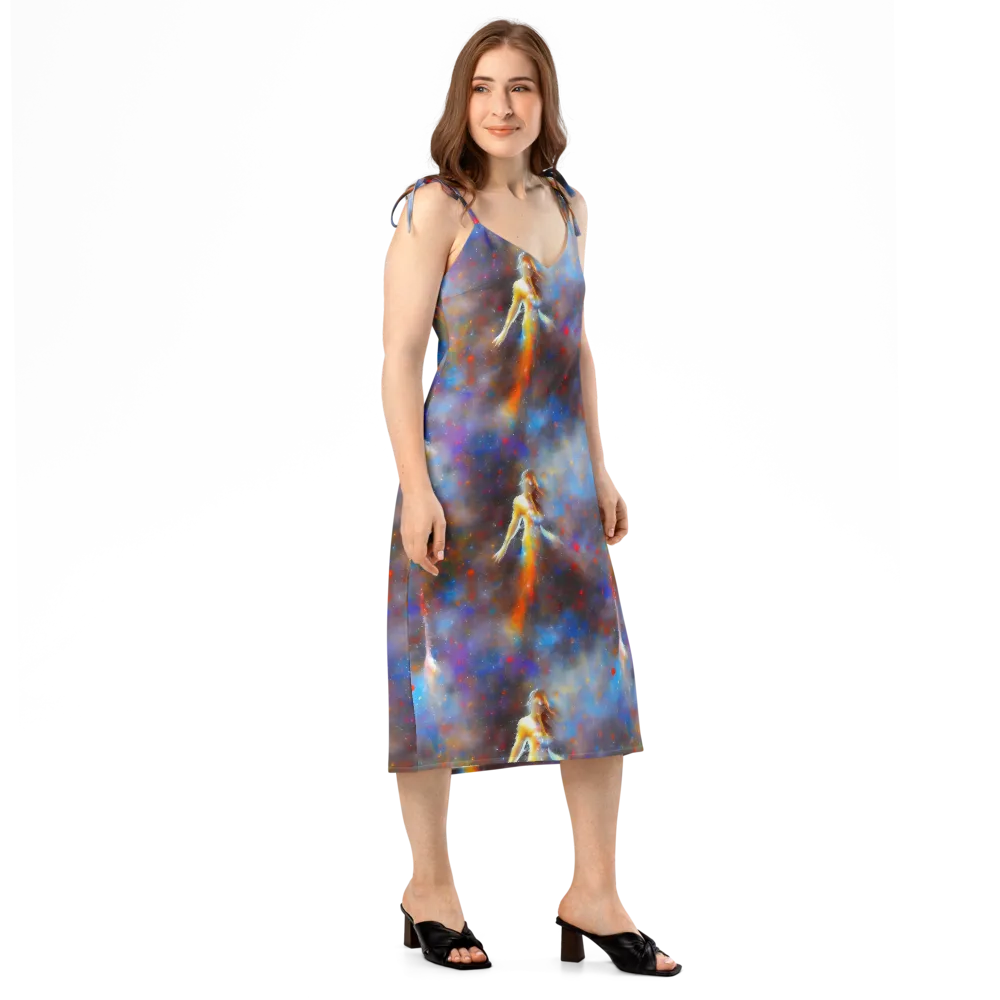 Impressionist Drift on Slip Dress — Right Front