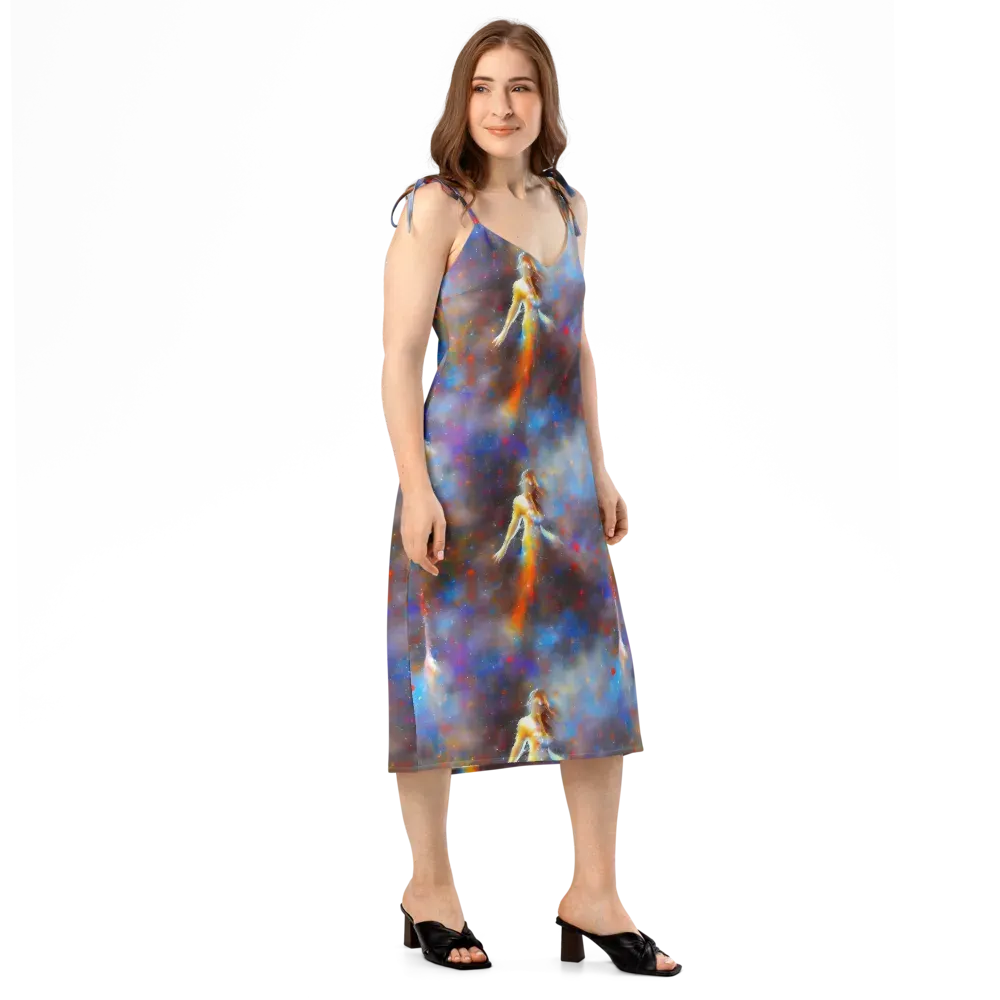 Impressionist Drift on Slip Dress — Right Front