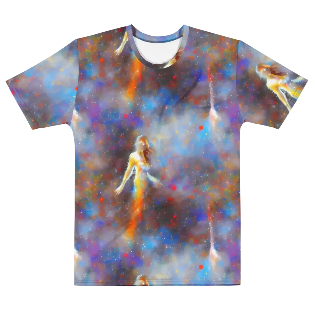Impressionist Drift on Men's Cotton Crew Neck T-Shirt — Front
