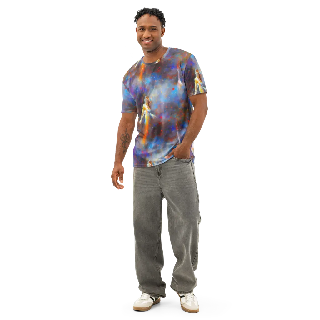 Impressionist Drift on Men's Cotton Crew Neck T-Shirt — Front
