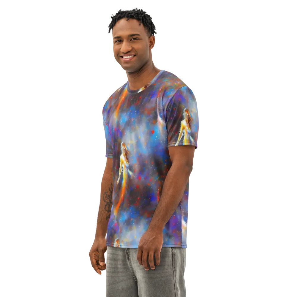 Impressionist Drift on Men's Cotton Crew Neck T-Shirt — Left Front
