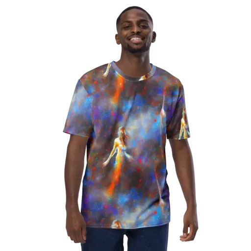 Impressionist Drift on a Men's Crew Neck T-Shirt