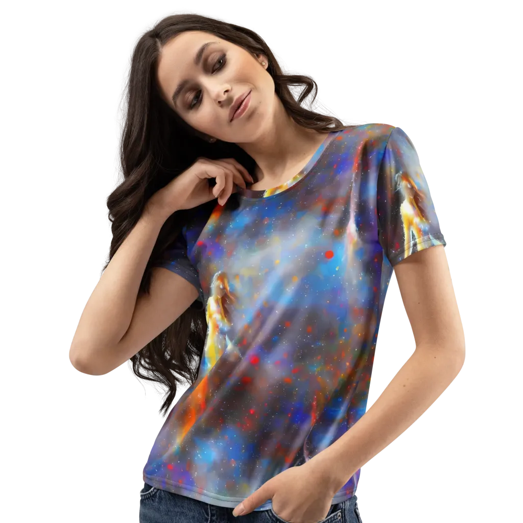 Impressionist Drift on Women's Crew Neck T-Shirt — Left Front