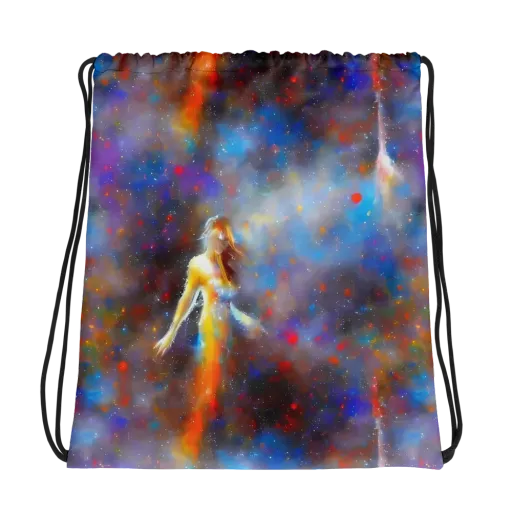 Impressionist Drift on a Drawstring Bag