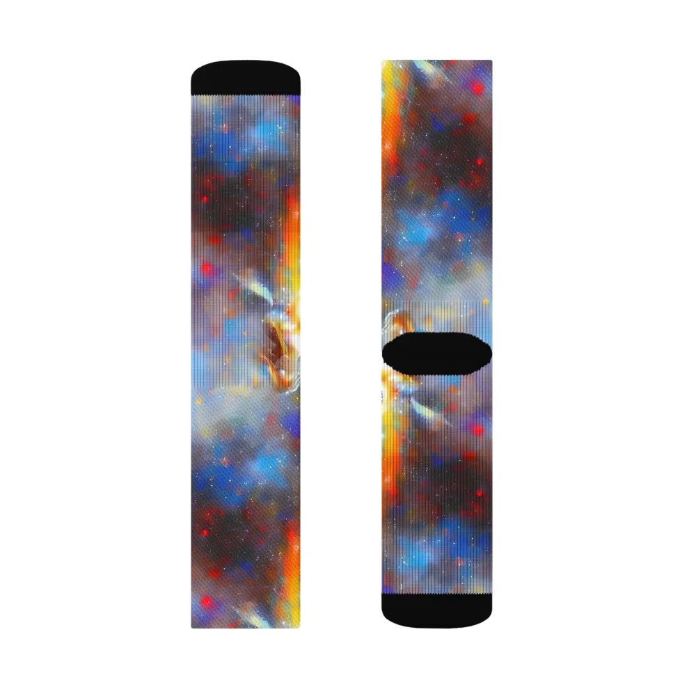 Impressionist Drift on Socks — Left Sock
