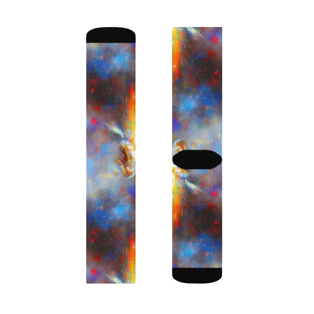 Impressionist Drift on Socks — Right Sock