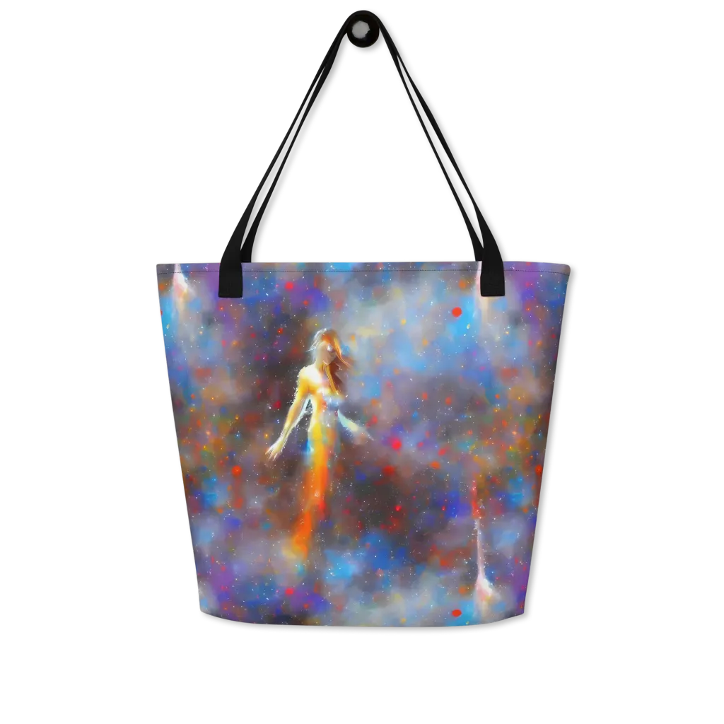 Impressionist Drift on Large Tote Bag W/ Pocket — Front
