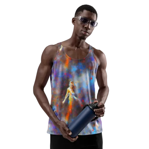 Impressionist Drift on a Men's Tank Top