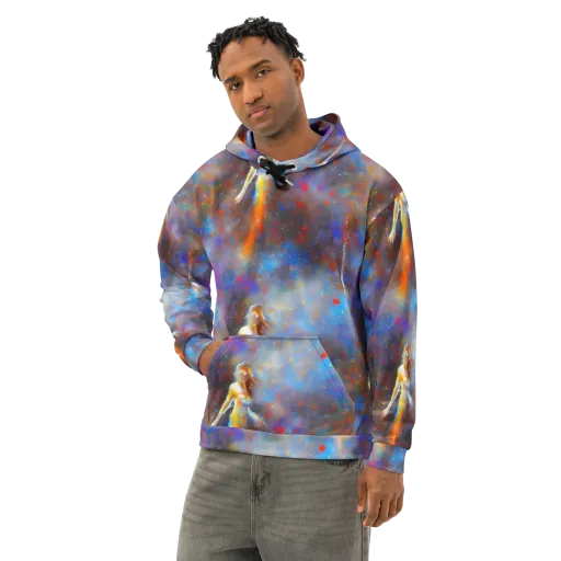 Impressionist Drift on a Cotton Hoodie