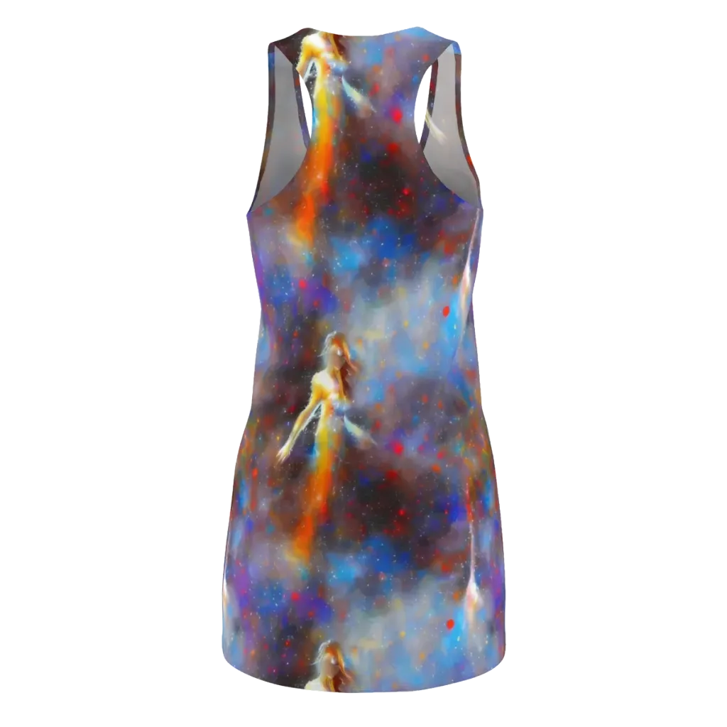 Impressionist Drift on Racerback Dress — Back