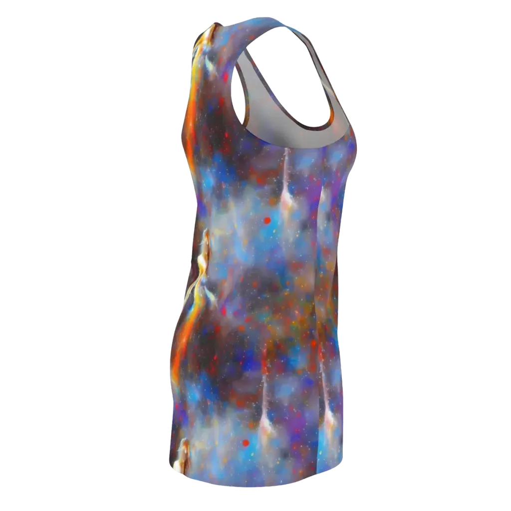 Impressionist Drift on Racerback Dress — Back Side