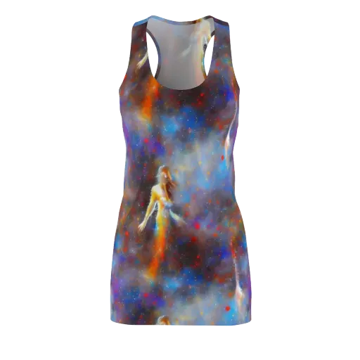 Impressionist Drift on a Racerback Dress