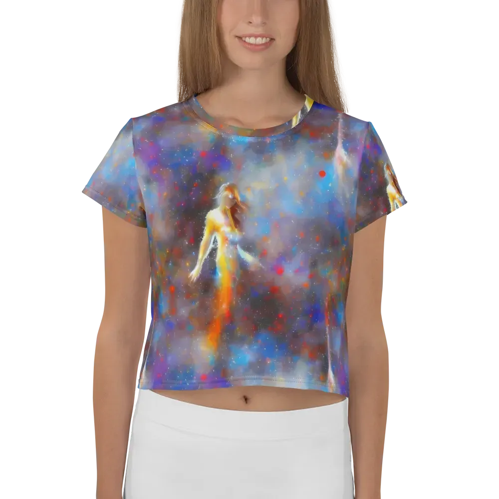 Impressionist Drift on Crop Tee — Front