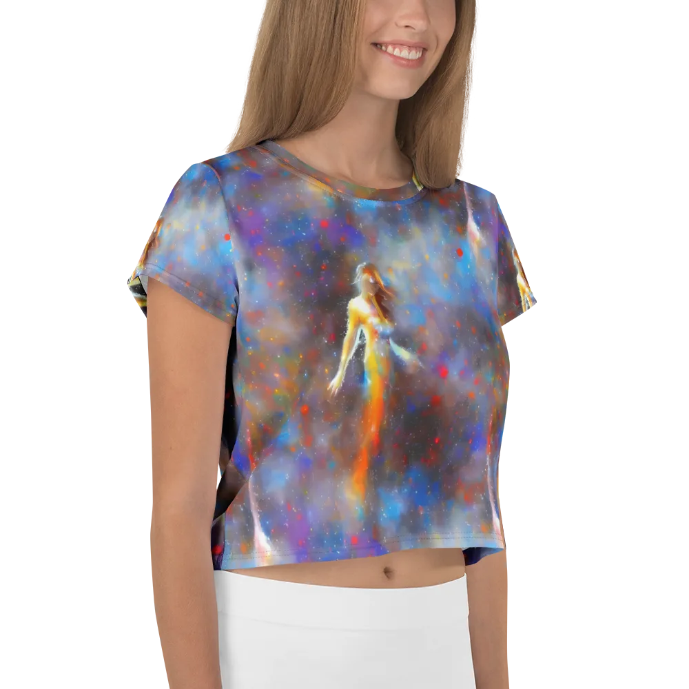 Impressionist Drift on Crop Tee — Right