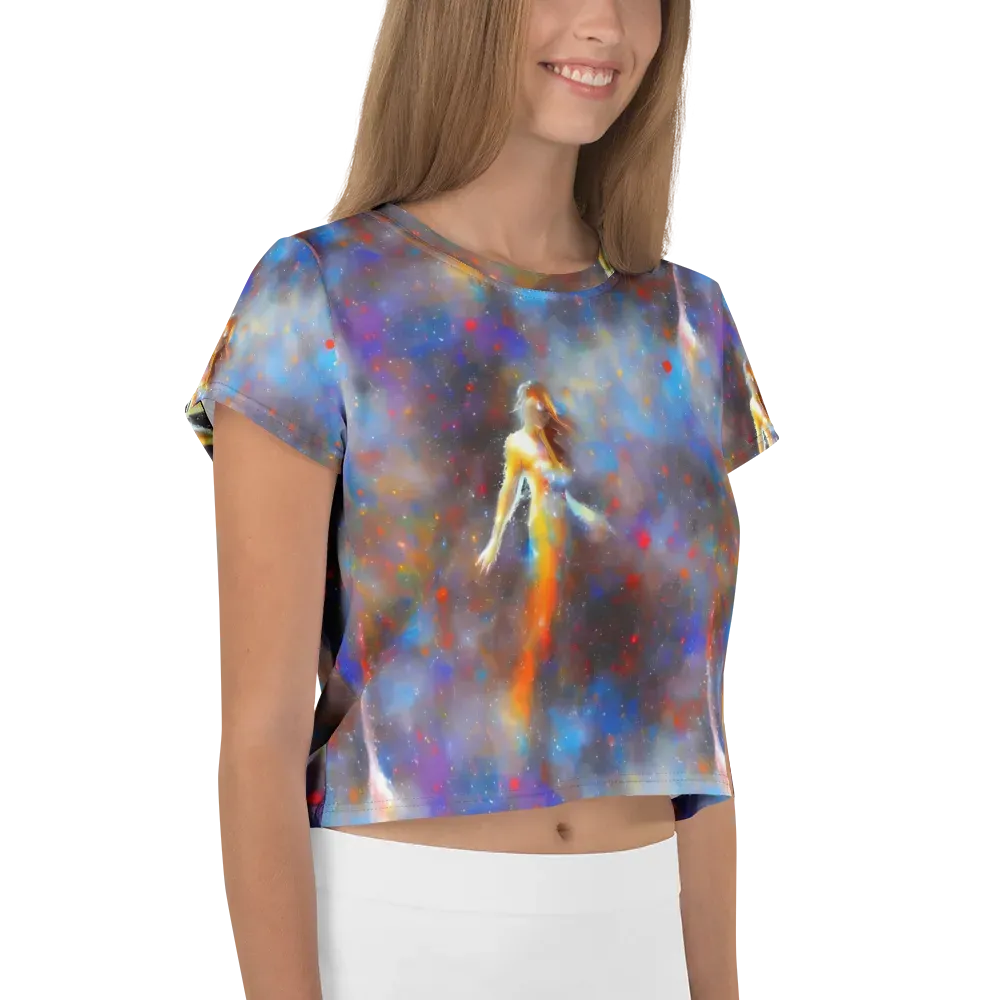 Impressionist Drift on Crop Tee — Right