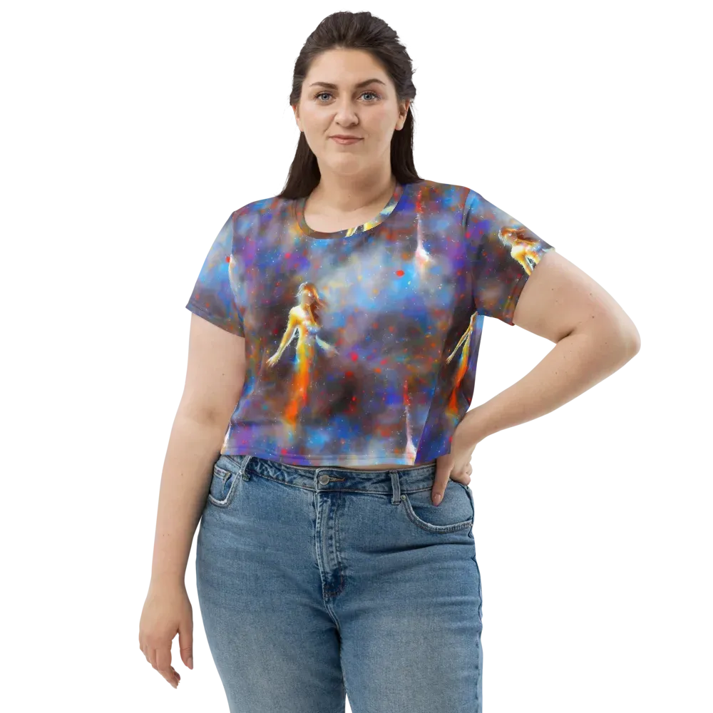 Impressionist Drift on Crop Tee — Front