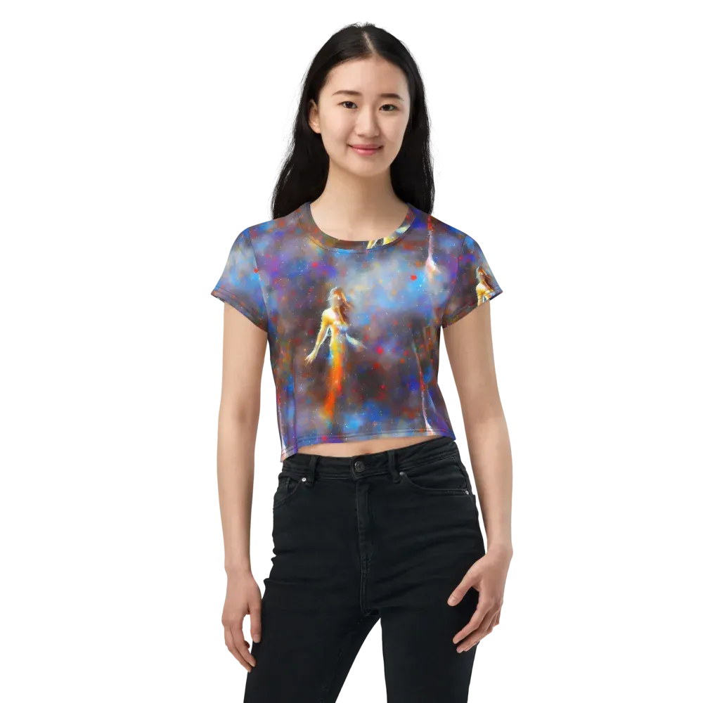 Impressionist Drift on Crop Tee — Front