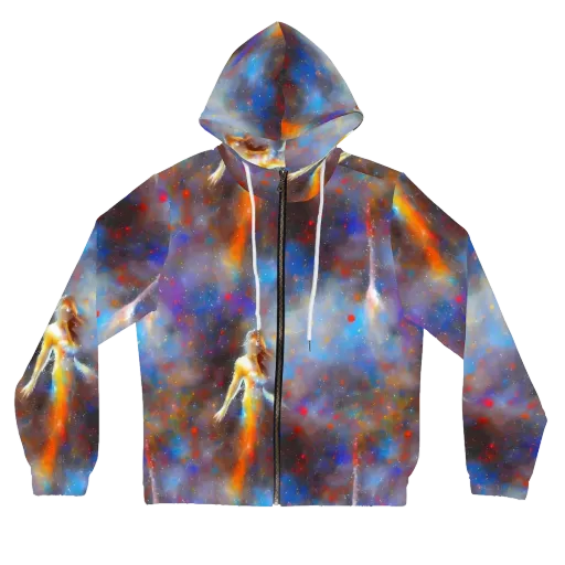 Impressionist Drift on a Women's Full-Zip Hoodie