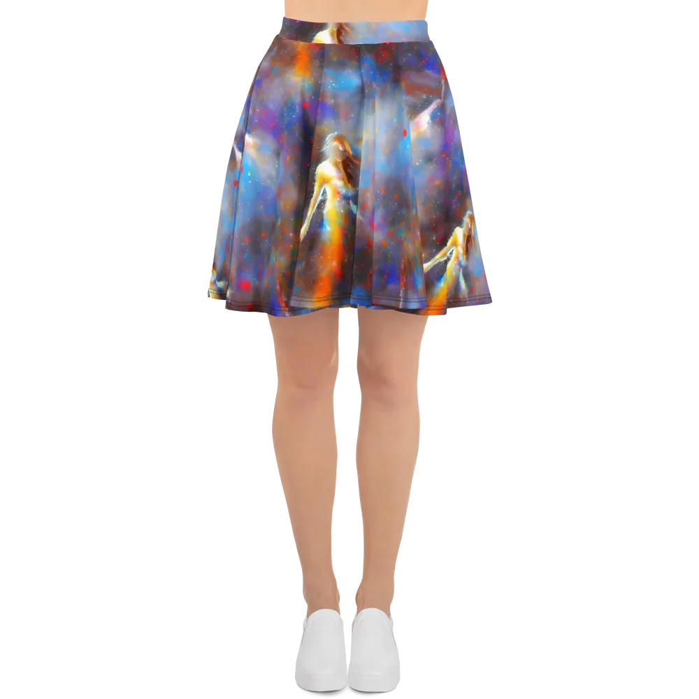 Impressionist Drift on Skater Skirt — Front
