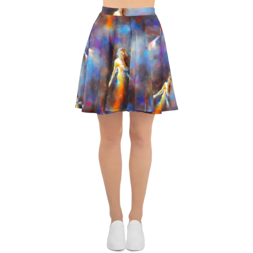 Impressionist Drift on a Skater Skirt