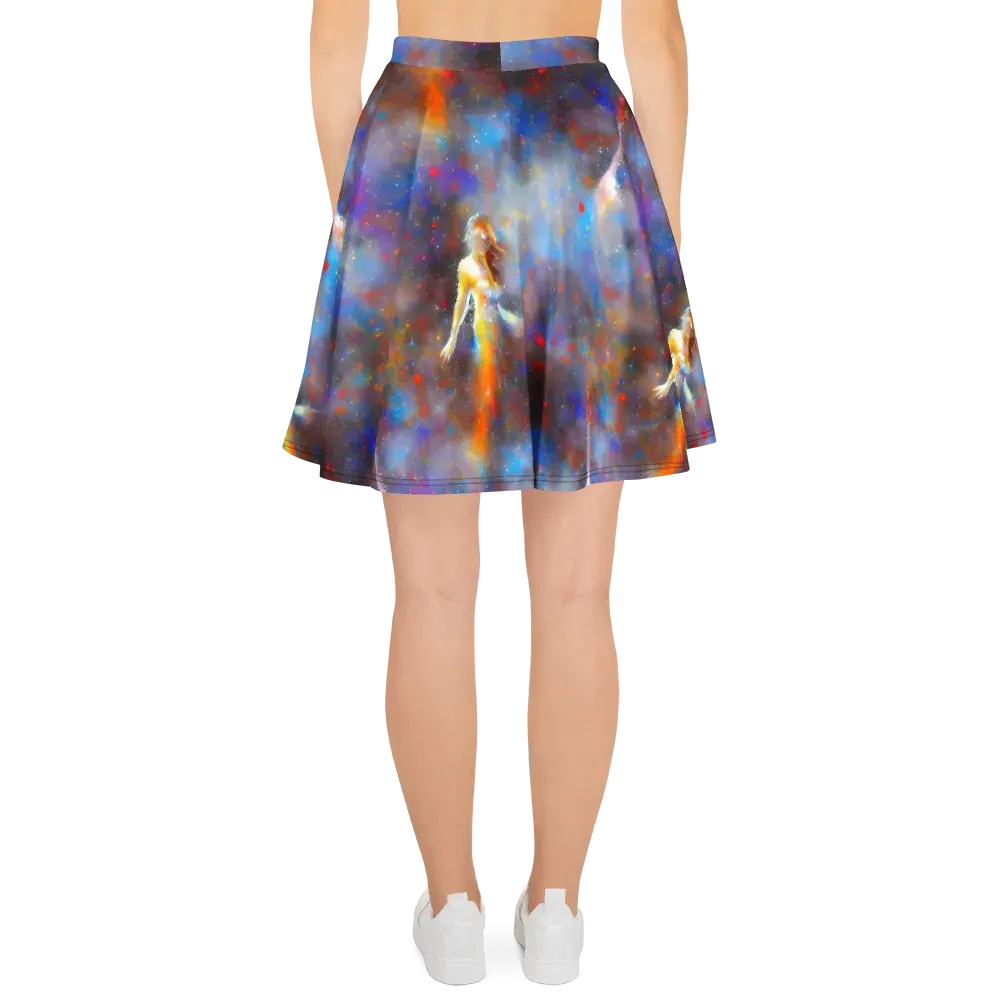 Impressionist Drift on Skater Skirt — Back