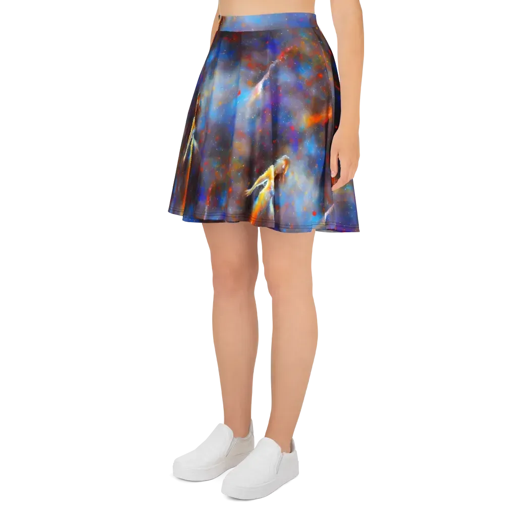 Impressionist Drift on Skater Skirt — Left