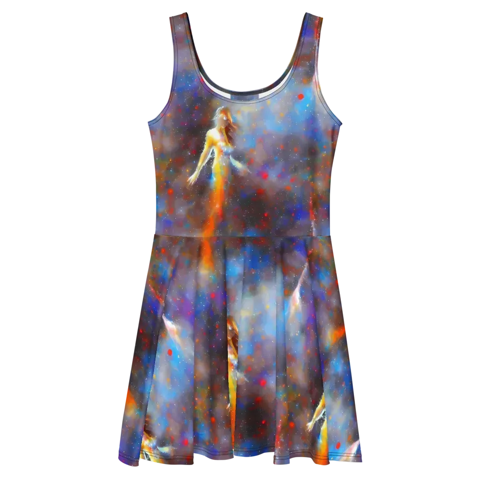 Impressionist Drift on Skater Dress — Front