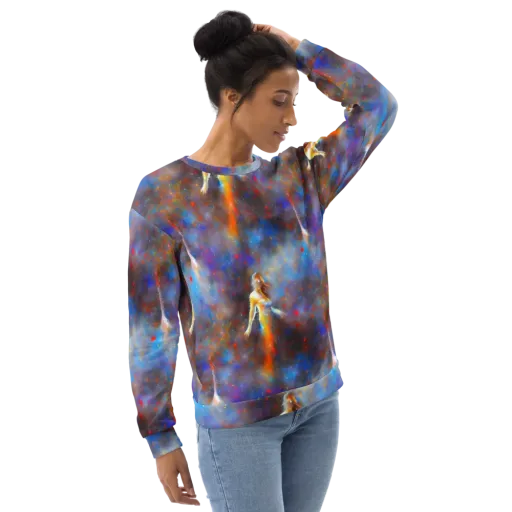 Impressionist Drift on a Sweatshirt