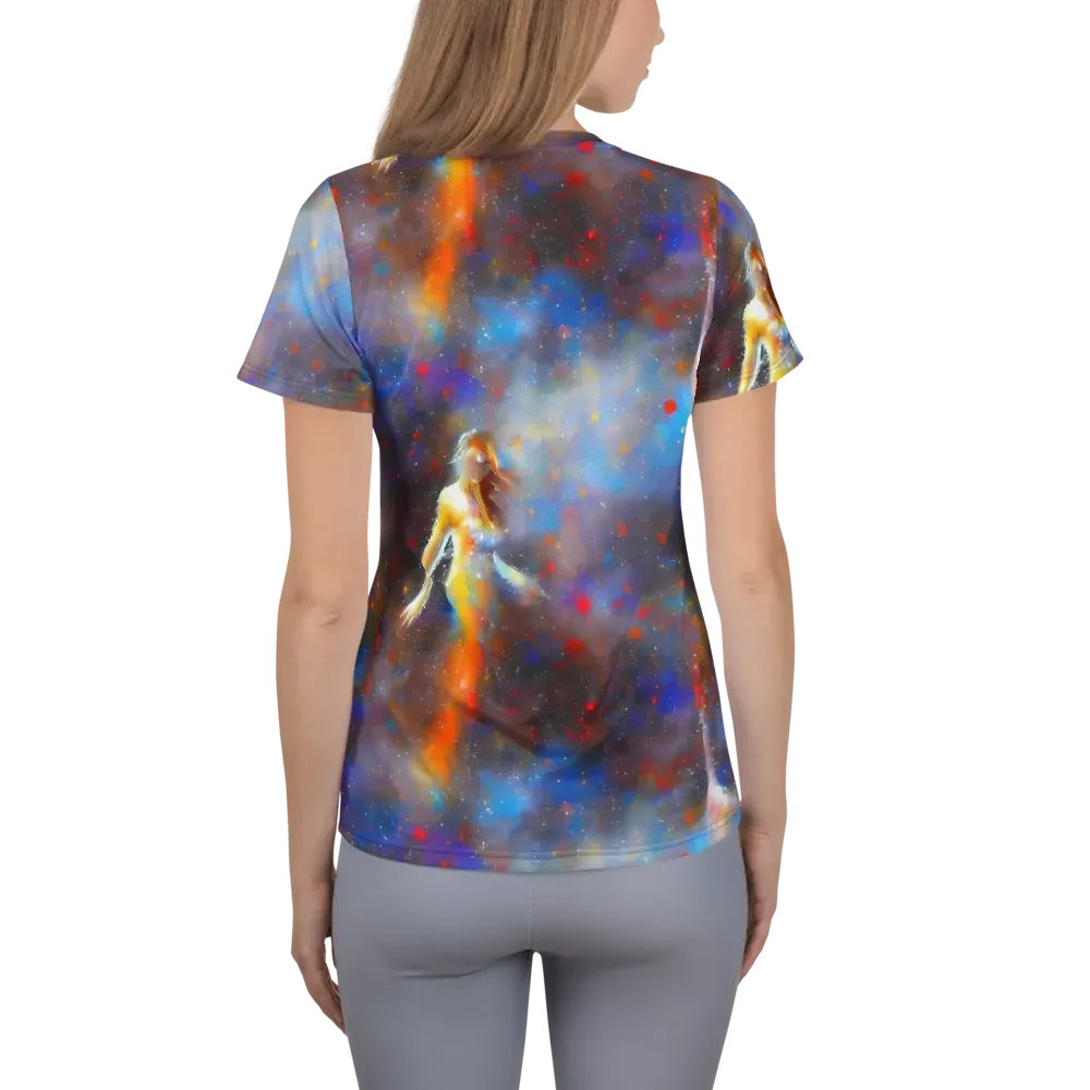 Impressionist Drift on Women's Athletic T-Shirt — Back