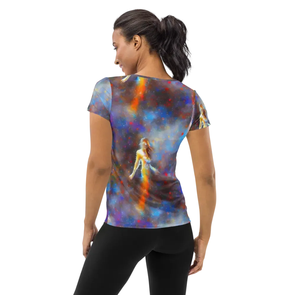 Impressionist Drift on Women's Athletic T-Shirt — Back