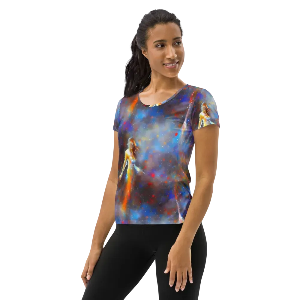 Impressionist Drift on Women's Athletic T-Shirt — Left