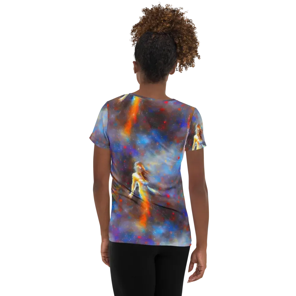 Impressionist Drift on Women's Athletic T-Shirt — Back