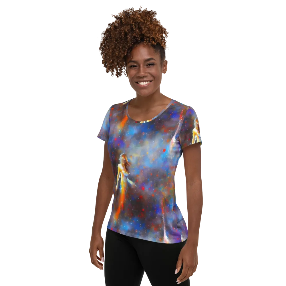 Impressionist Drift on Women's Athletic T-Shirt — Left