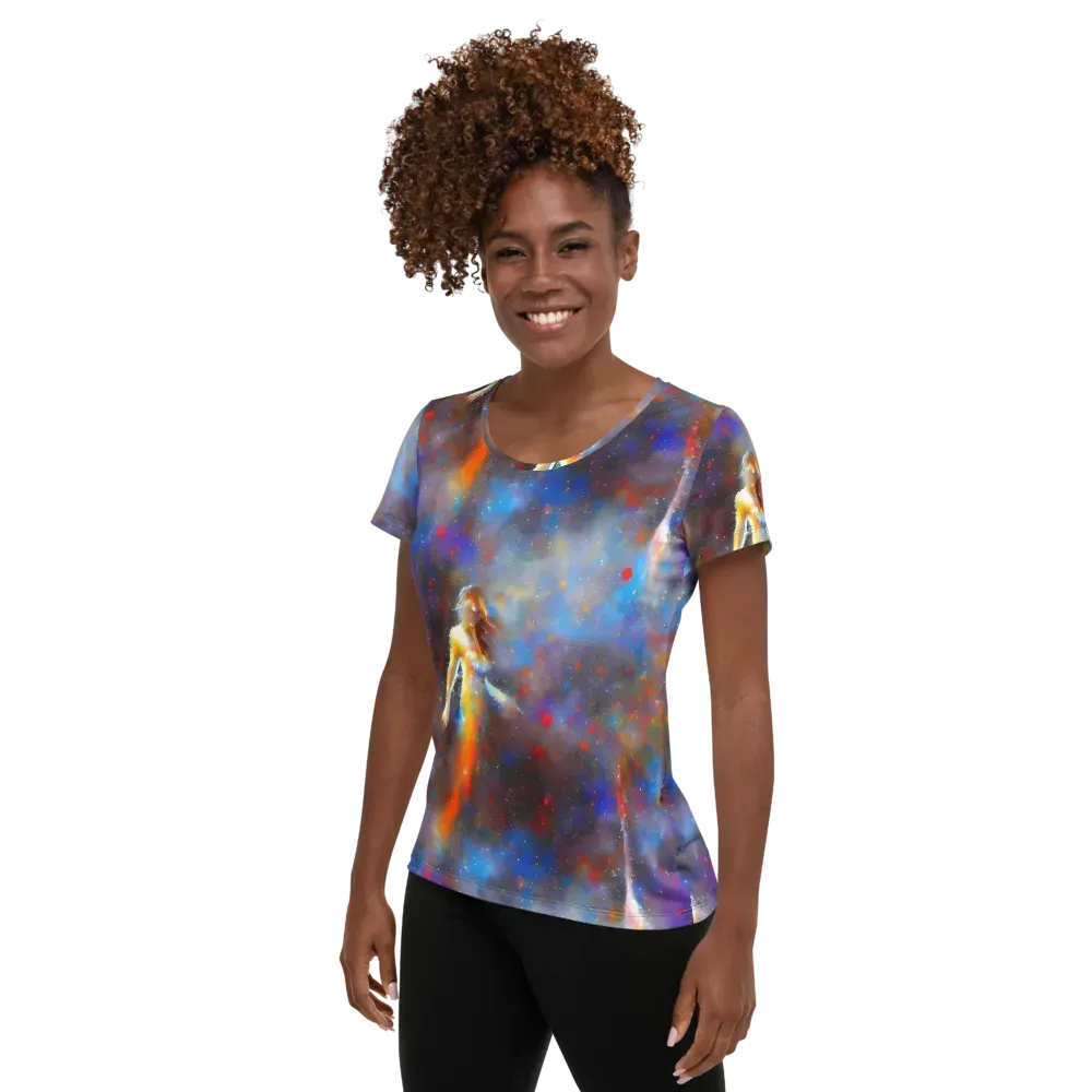 Impressionist Drift on Women's Athletic T-Shirt — Left