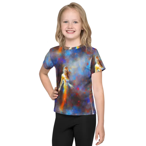Impressionist Drift on a Kids Crew Neck T-Shirt