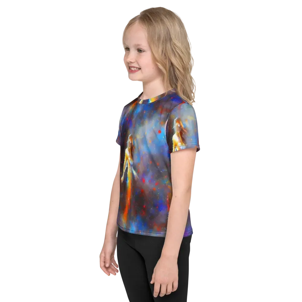 Impressionist Drift on Kids Crew Neck T-Shirt — Left