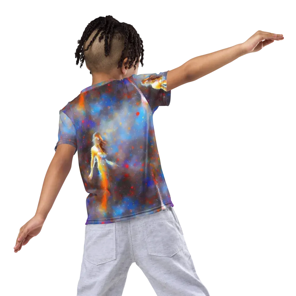 Impressionist Drift on Kids Crew Neck T-Shirt — Back