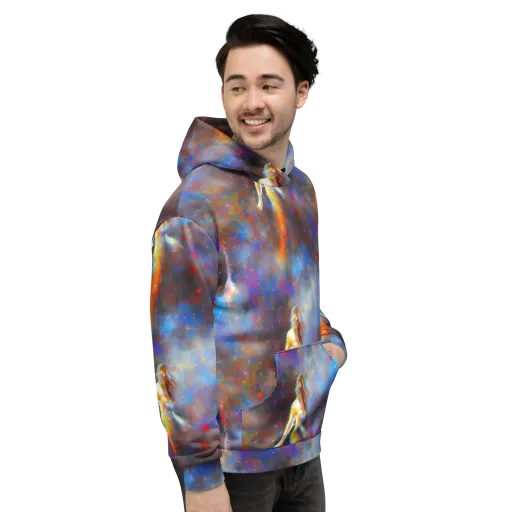 Impressionist Drift on a Hoodie