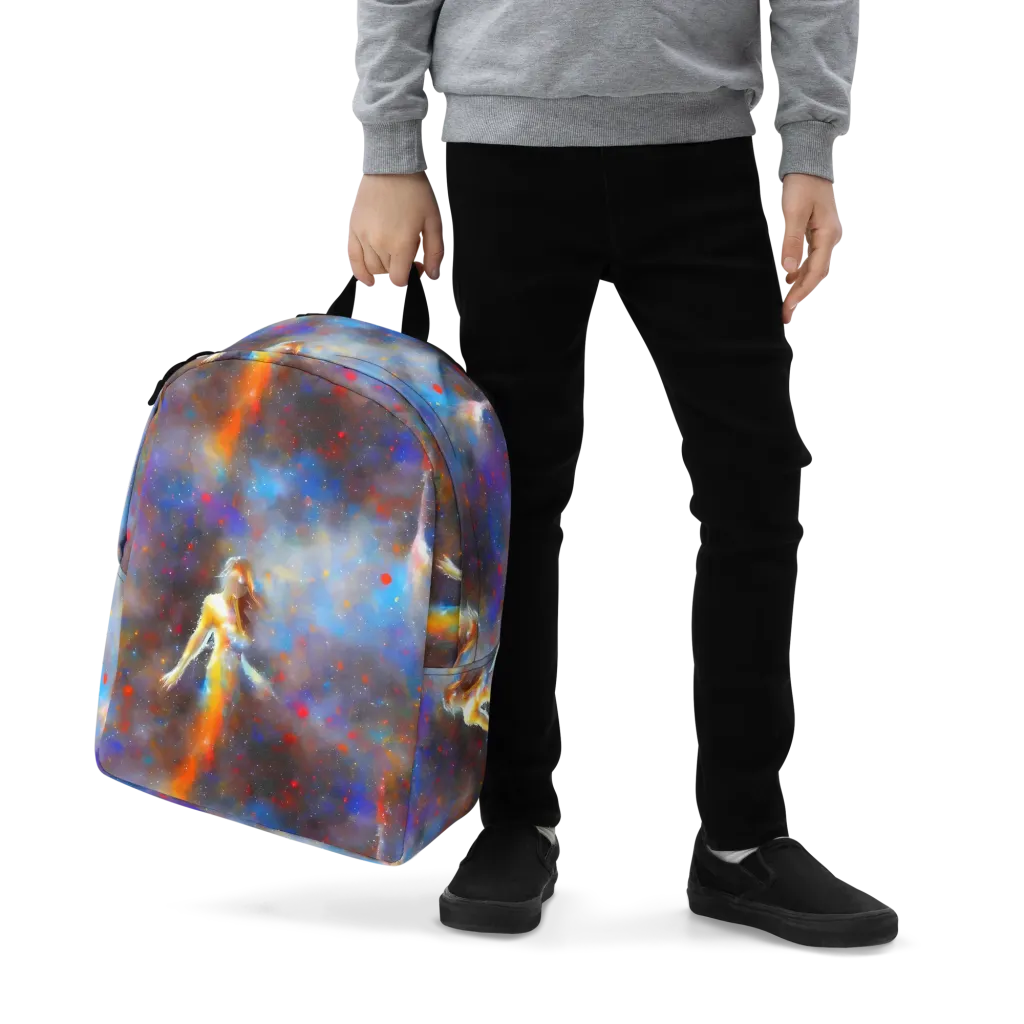Impressionist Drift on Minimalist Backpack — Zoomed-in