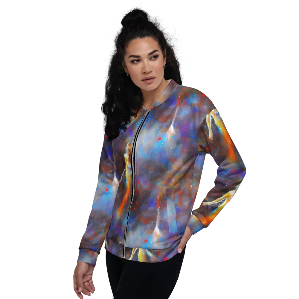 Impressionist Drift on Bomber Jacket — Left