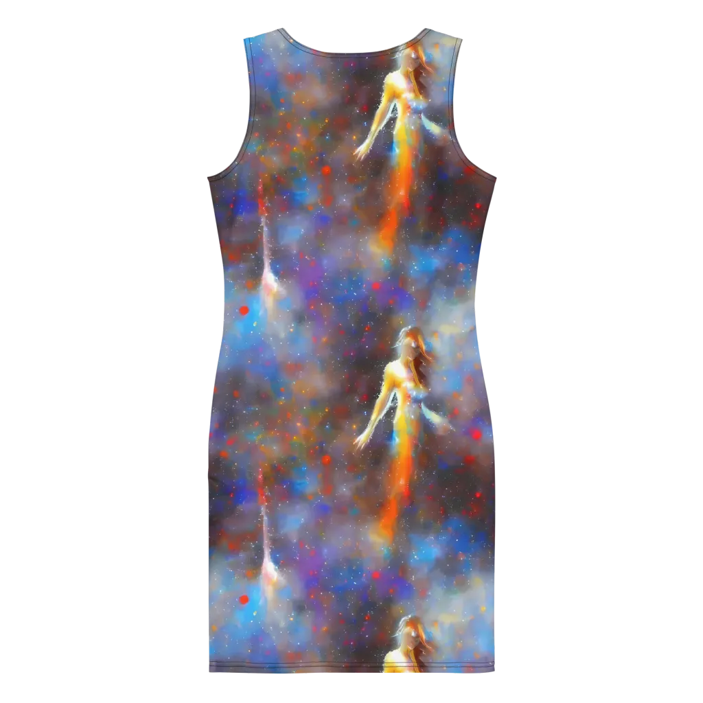 Impressionist Drift on Bodycon Dress — Back