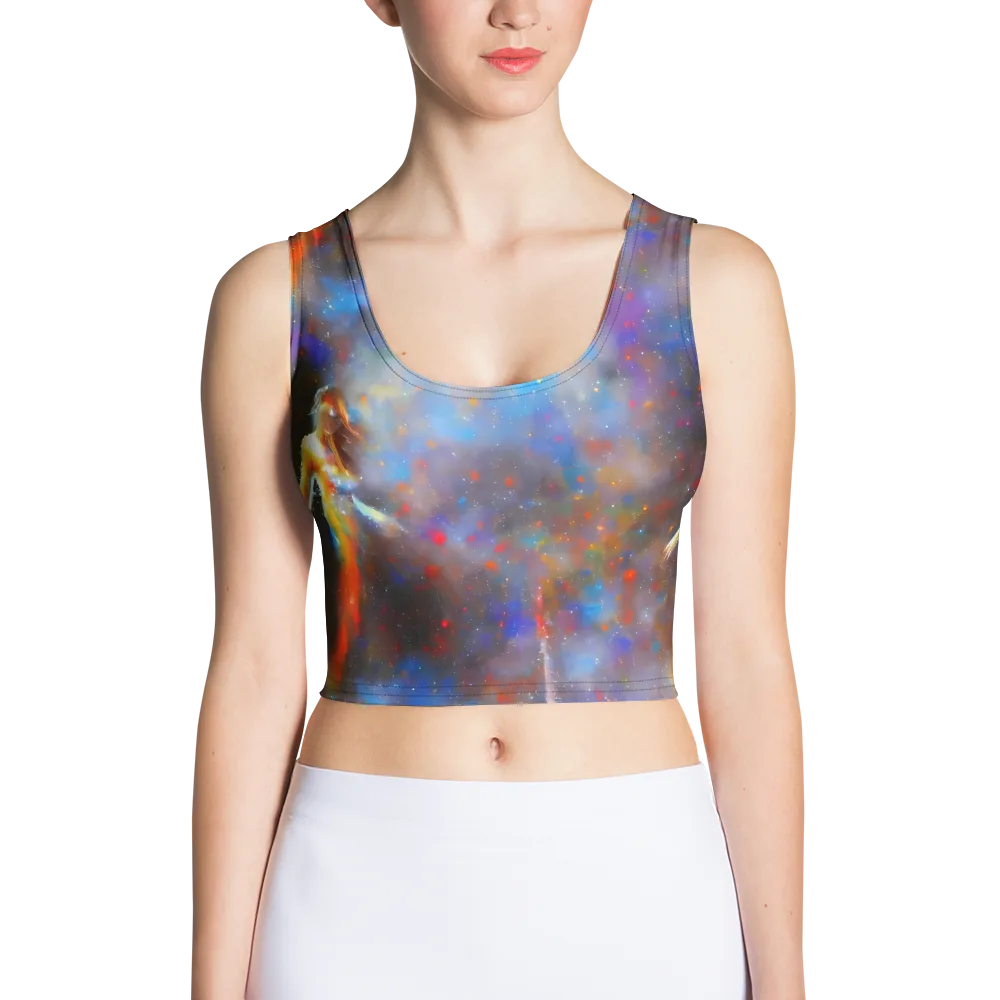 Impressionist Drift on Crop Top — Front